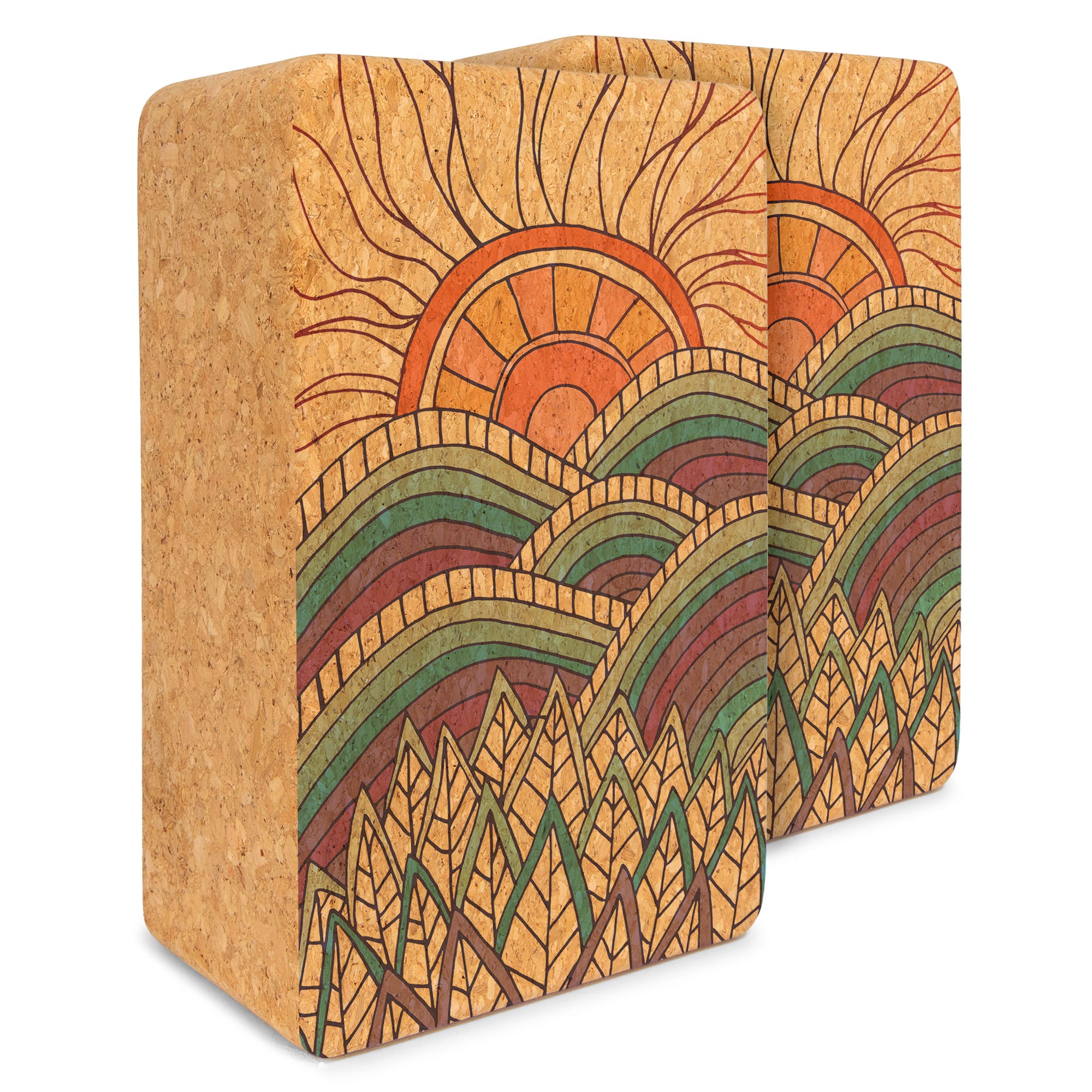 Artist Cork Yoga Block Set - Yoloha Yoga