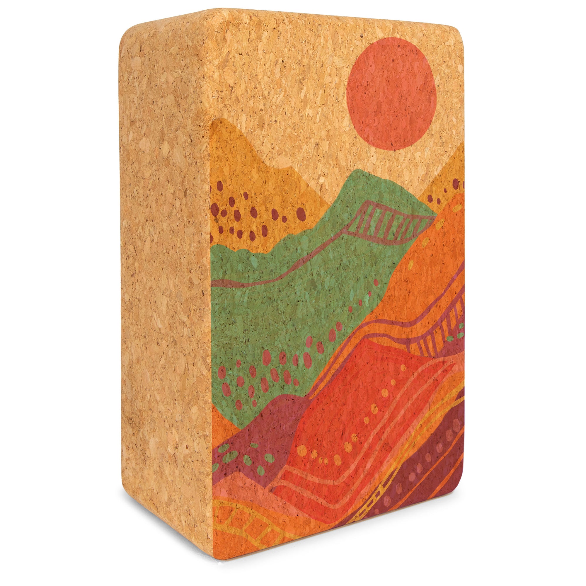 Spirit Rising Cork Yoga Block - Yoloha Yoga