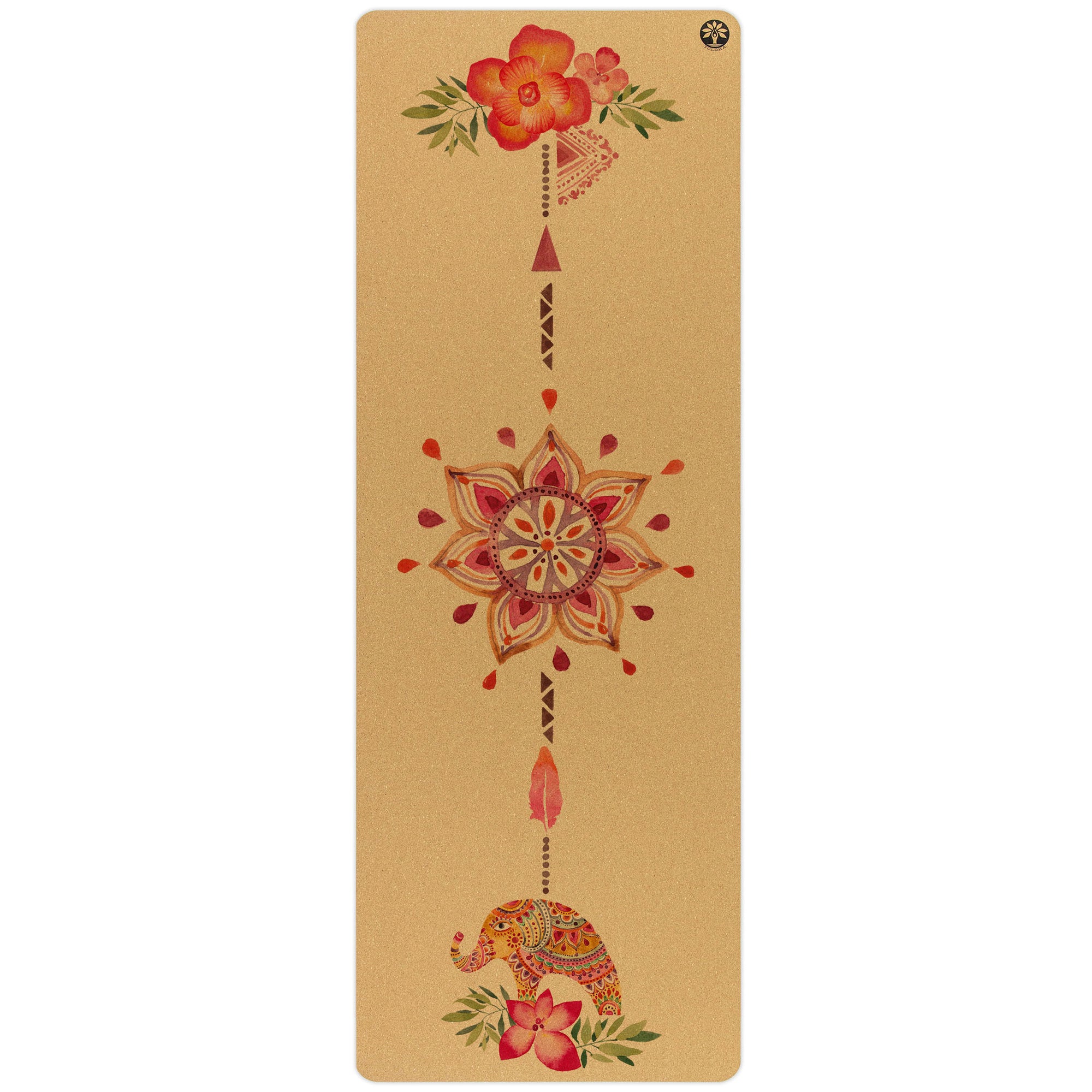 Tropical Vibes Aura Cork Yoga Mat + Plant Foam - Yoloha Yoga